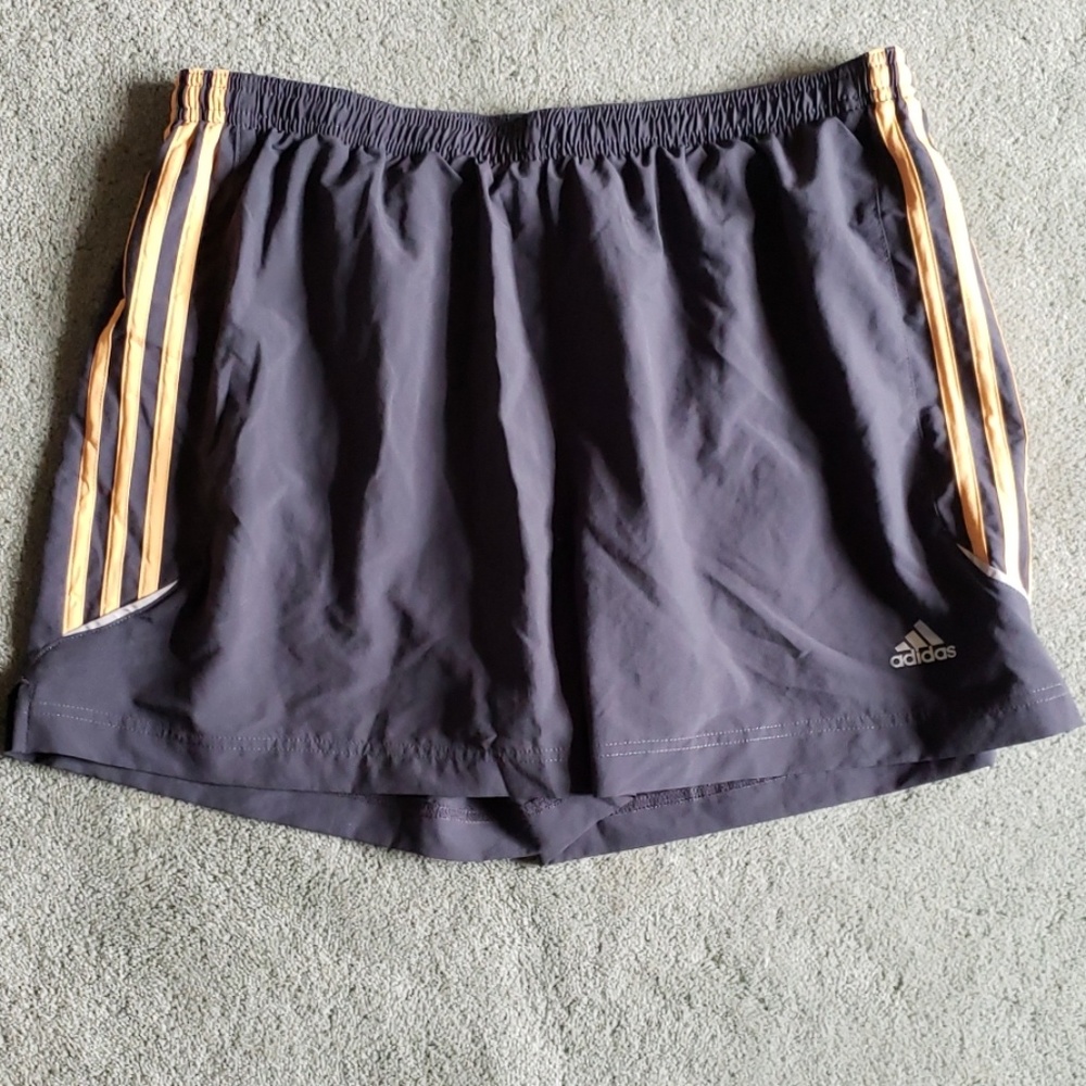 EUC Adidas Sz L dark gray/melon shorts